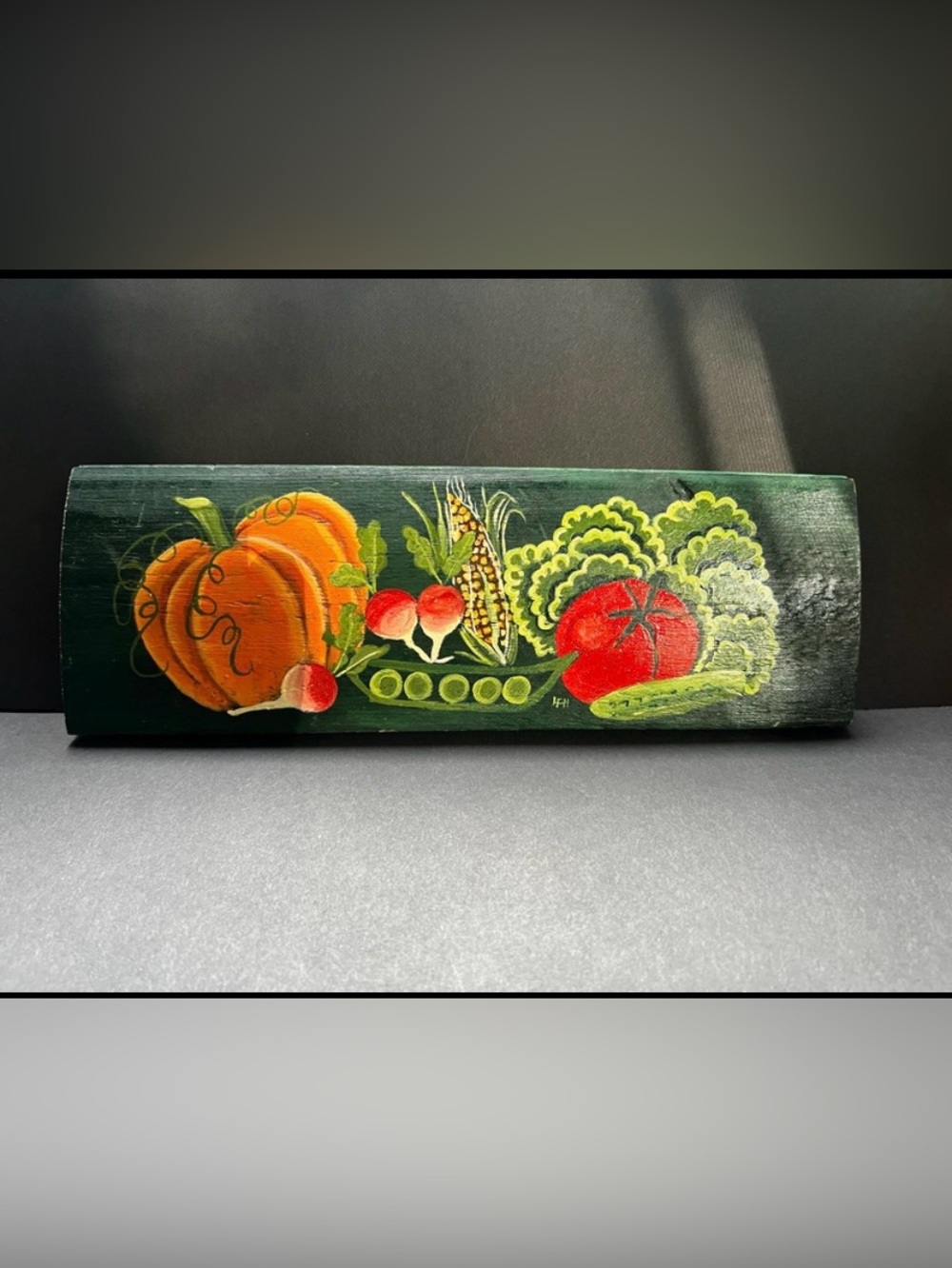 Hand-Painted Vegetable Wood Plaque